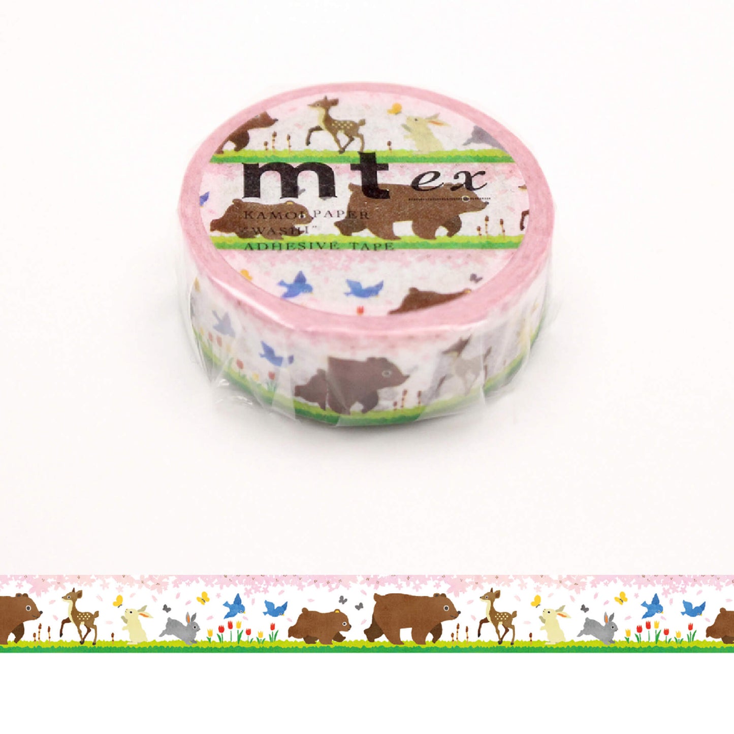 mt ex Washi Tape - Animals Waking Up from Hibernation [15mm] - Washi Tapes