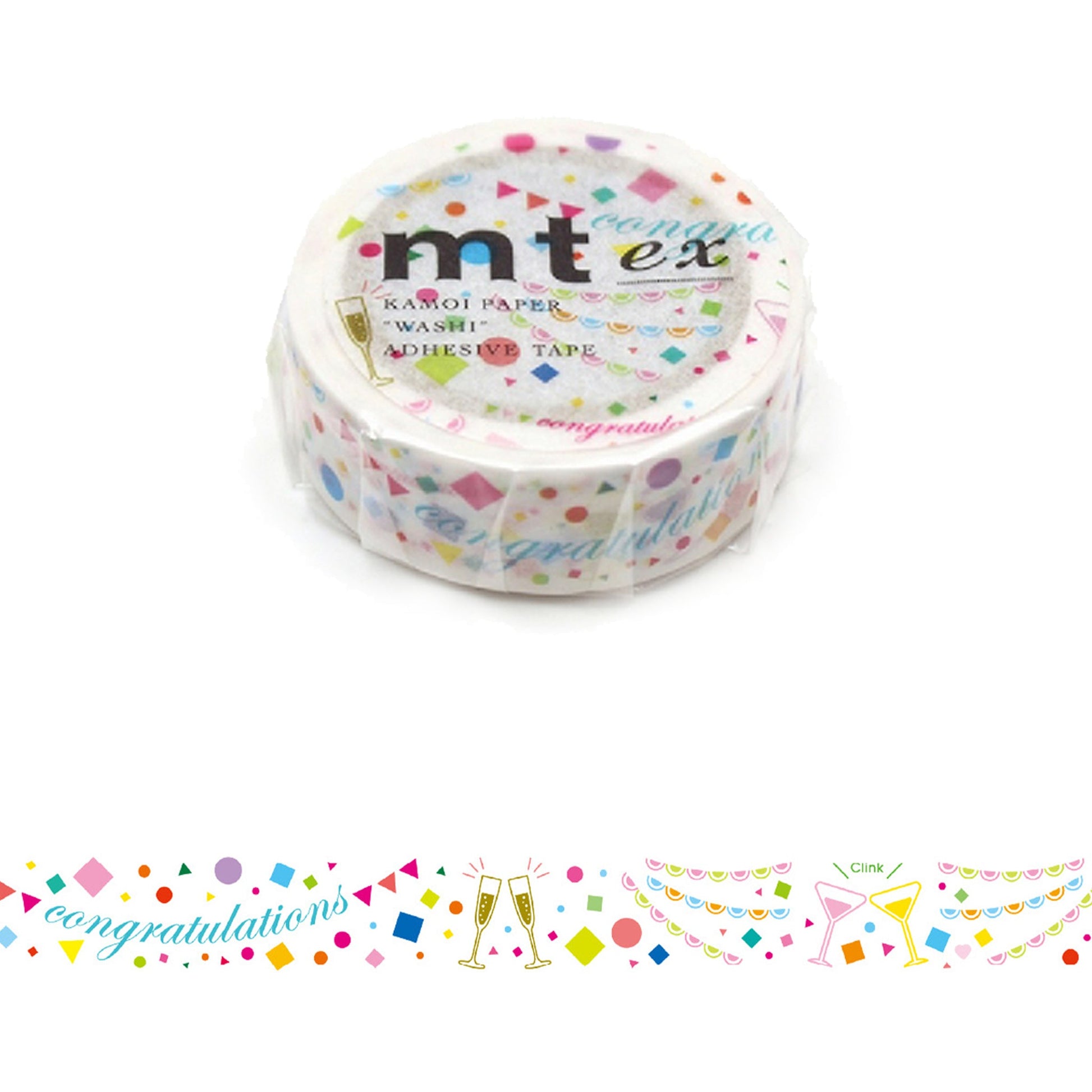 MT ex Washi Tape - Cheers [15mm Width] - Washi Tapes