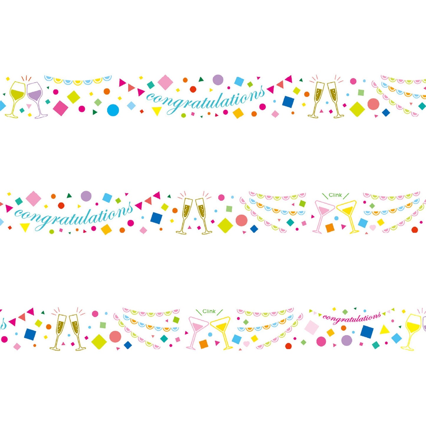 MT ex Washi Tape - Cheers [15mm Width] - Washi Tapes