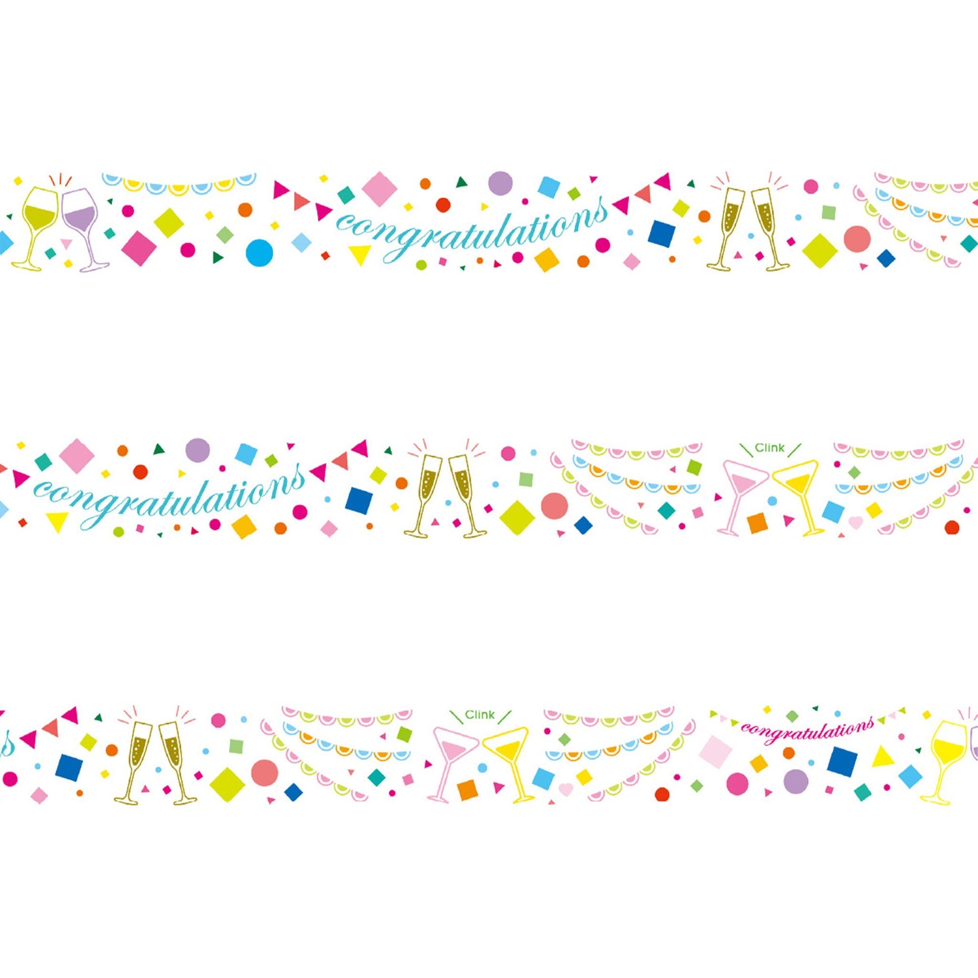 MT ex Washi Tape - Cheers [15mm Width] - Washi Tapes