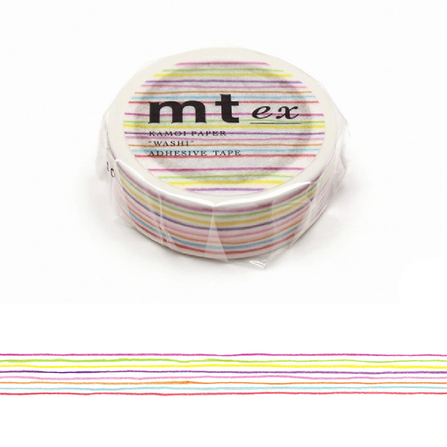 mt ex Washi Tape - Colored Pencil Border [15mm] - Washi Tapes