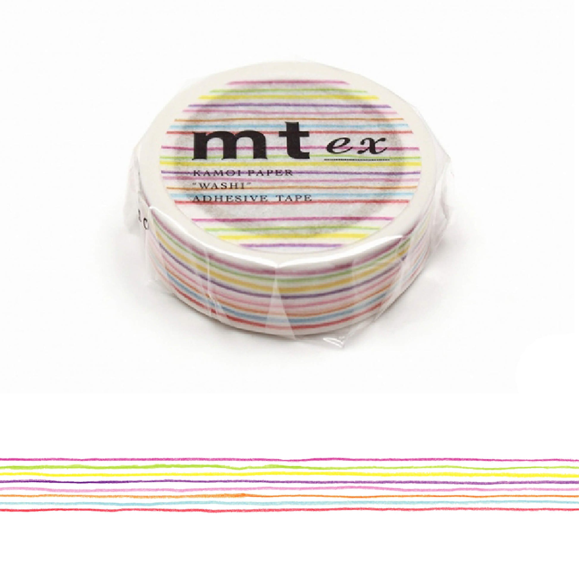 mt ex Washi Tape - Colored Pencil Border [15mm] - Washi Tapes