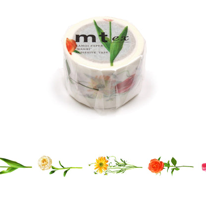 MT ex Washi Tape - Flower RR [30mm Width] - Washi Tapes