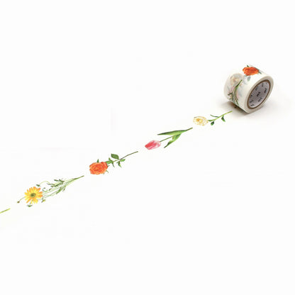 MT ex Washi Tape - Flower RR [30mm Width] - Washi Tapes