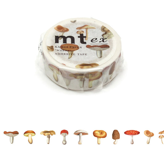 MT ex Washi Tape - Mushroom [15mm Width] - Washi Tapes