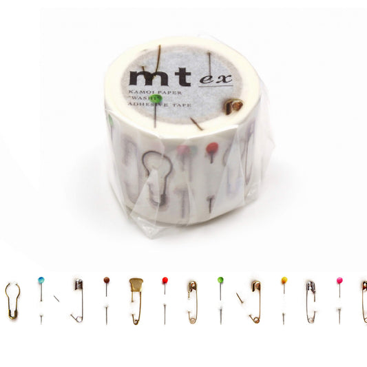 mt ex Washi Tape - Safety Pin & Straight Pin [35mm] - Washi Tapes