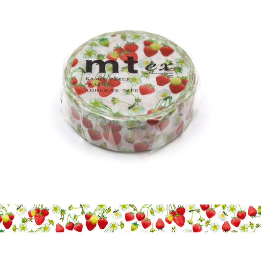 mt ex Washi Tape - Strawberry [15mm] - Washi Tapes