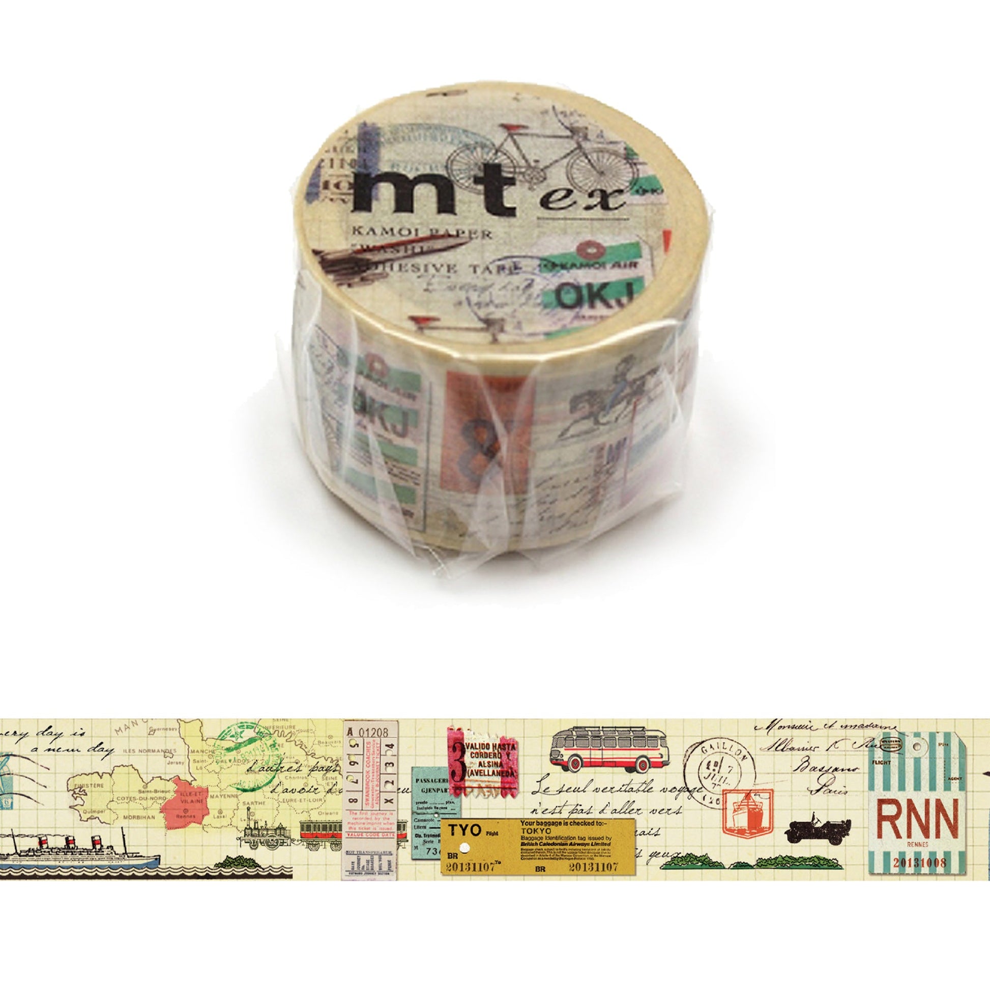 MT ex Washi Tape - Travel Way [30mm Width] - Washi Tapes