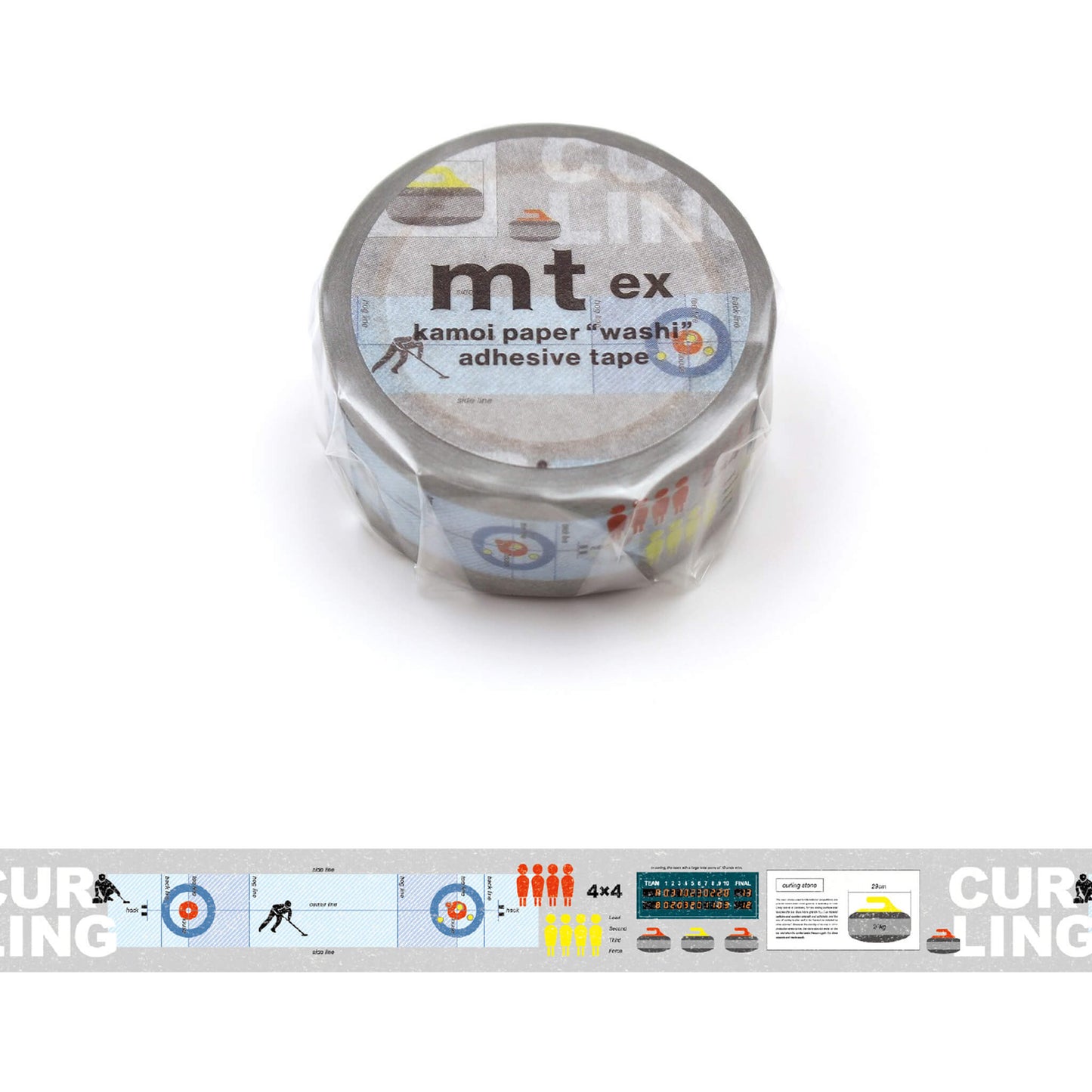 mt ex Washi Tape - Winter Sports Curling [18mm] - Washi Tapes