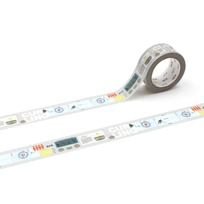 mt ex Washi Tape - Winter Sports Curling [18mm] - Washi Tapes