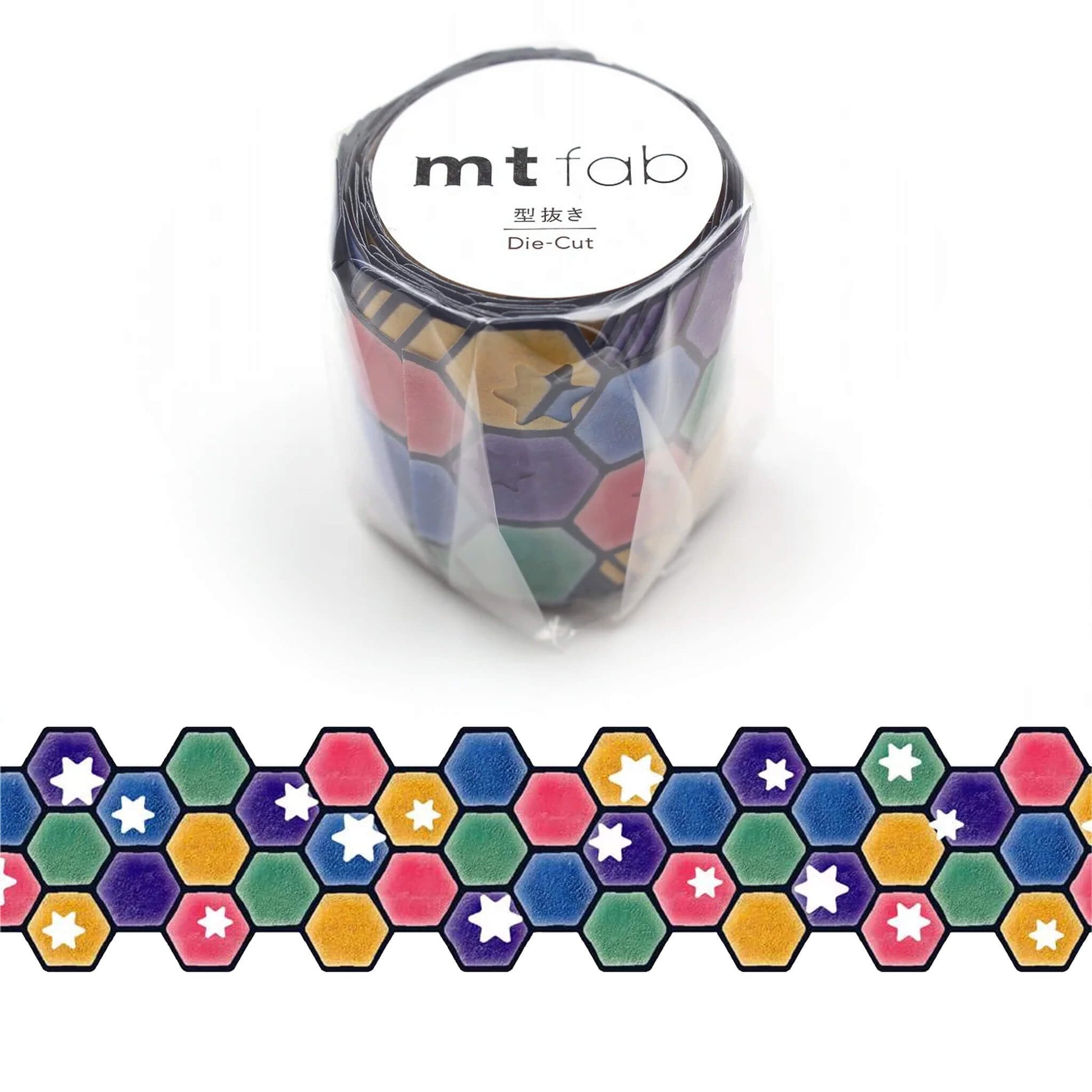 mt fab Die-Cut Washi Tapa - Star & Tile [45mm] - Washi Tapes