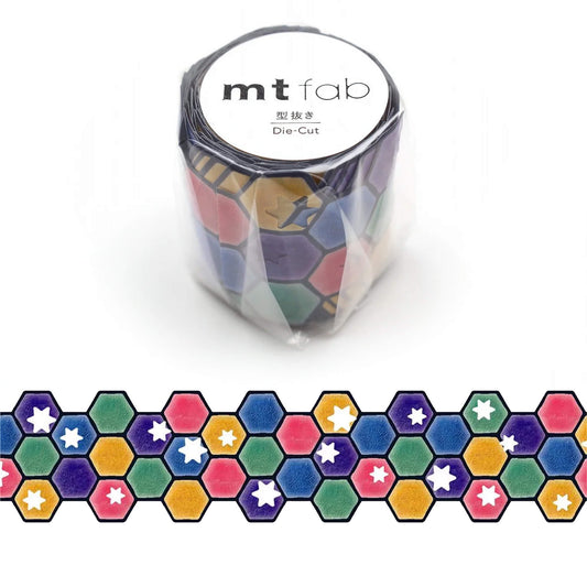 mt fab Die-Cut Washi Tapa - Star & Tile [45mm] - Washi Tapes