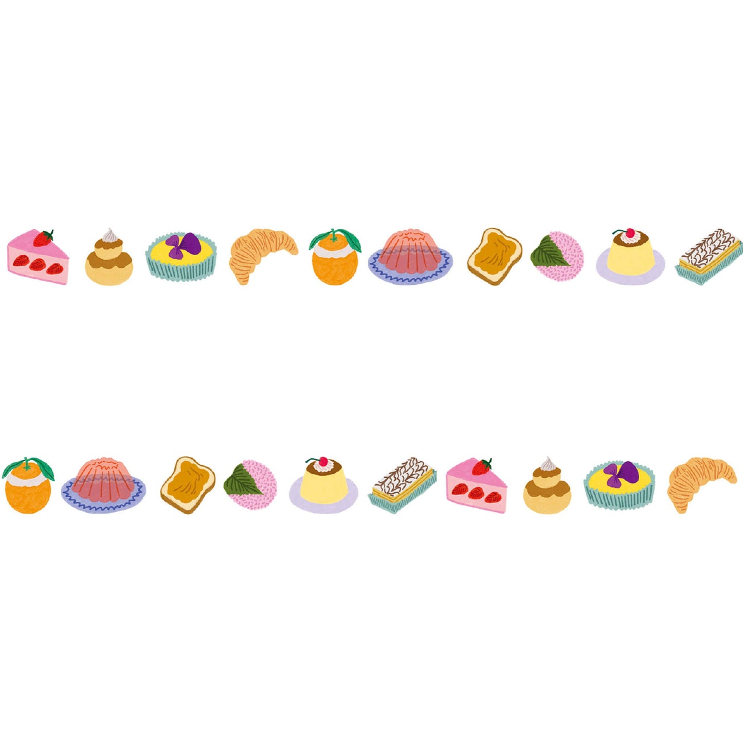 mt × Léa Maupetit Washi Tape - Desserts [15mm] - Washi Tapes