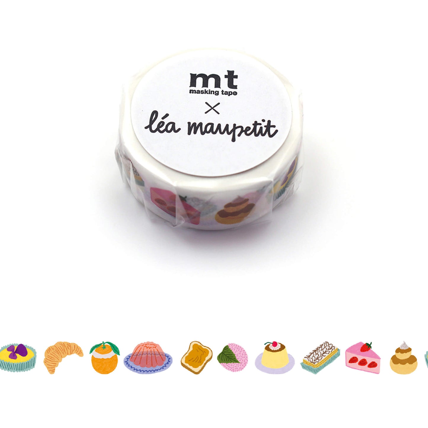 mt × Léa Maupetit Washi Tape - Desserts [15mm] - Washi Tapes