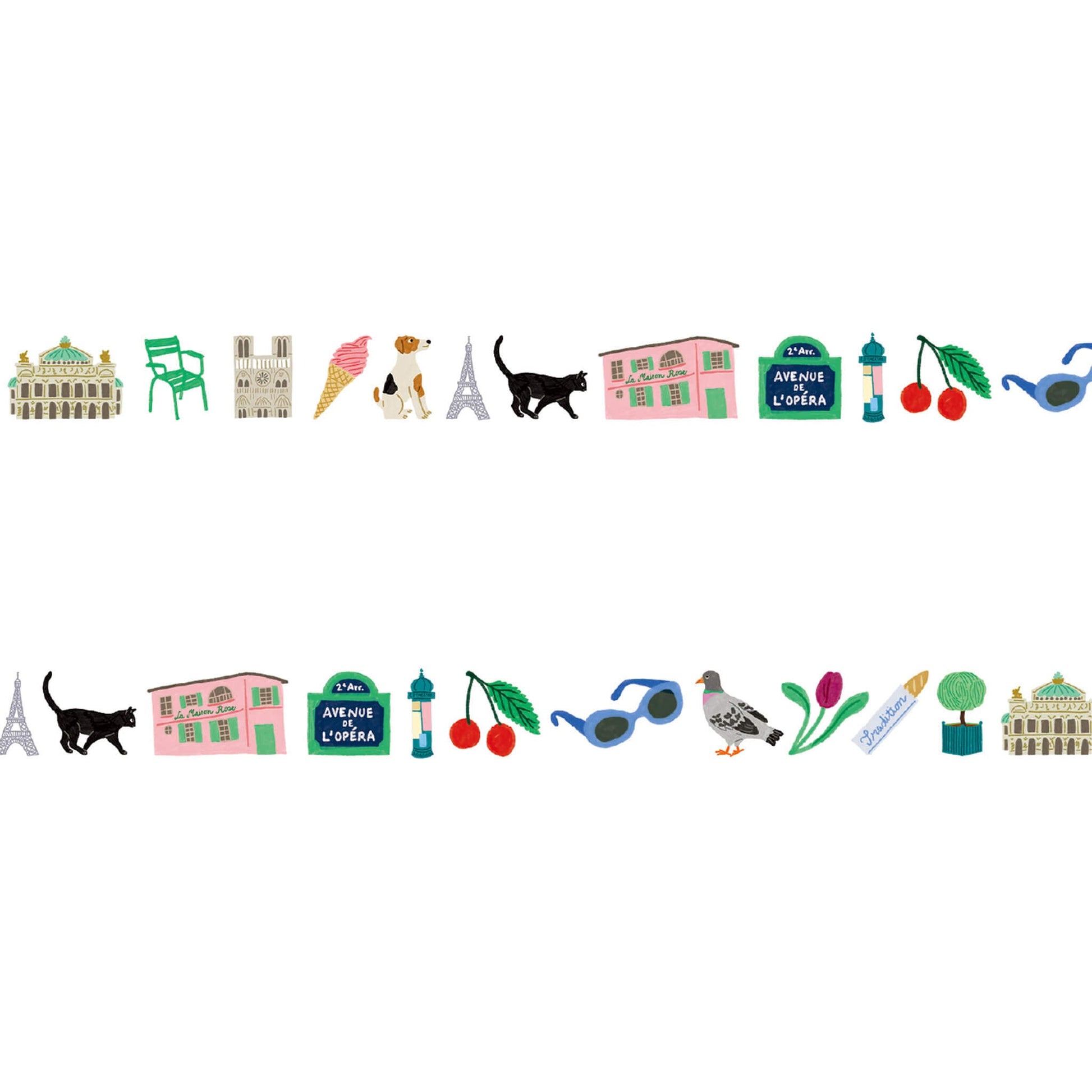 mt × Léa Maupetit Washi Tape - Paris [15mm] - Washi Tapes