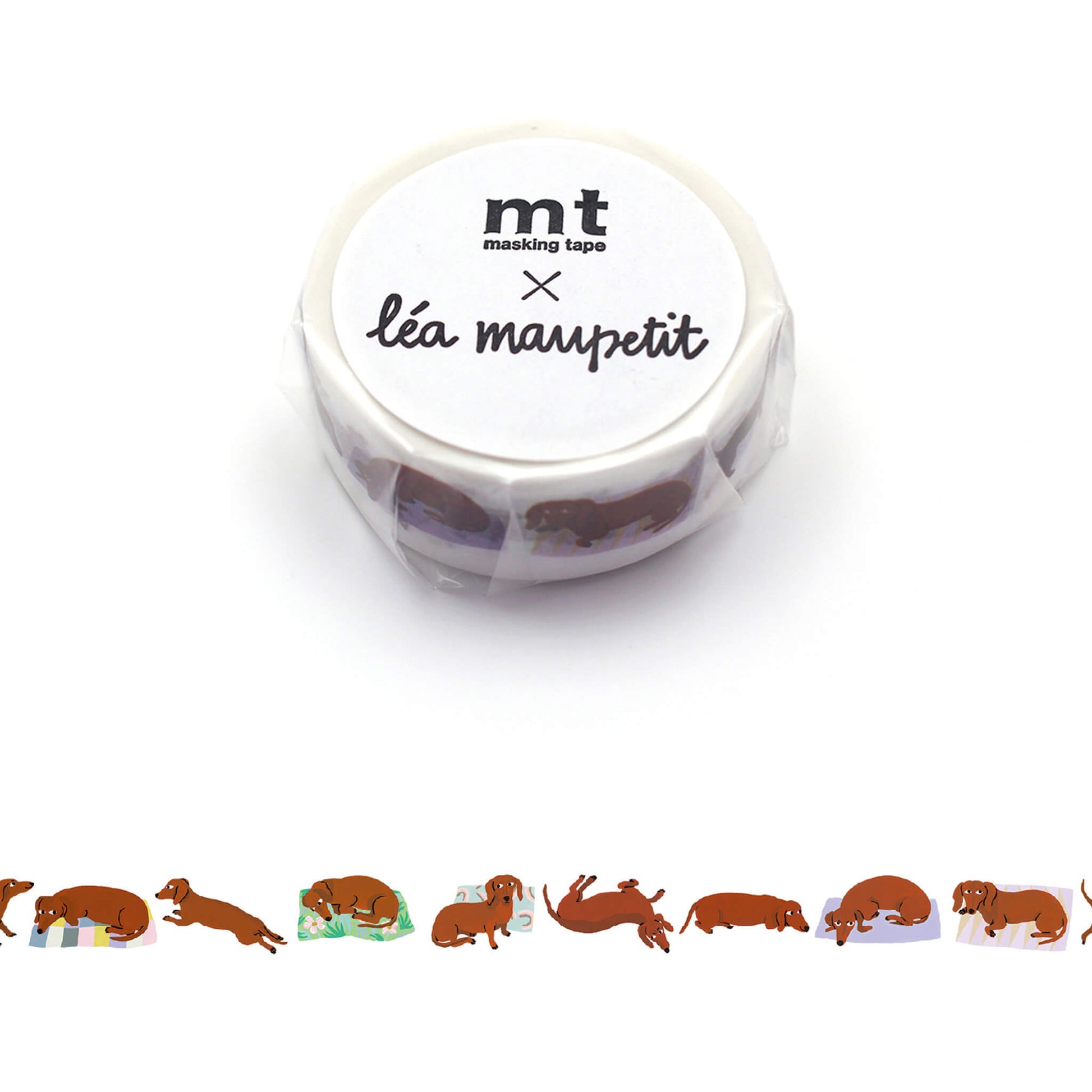 mt × Léa Maupetit Washi Tape - Sausage Dog [15mm] - Washi Tapes