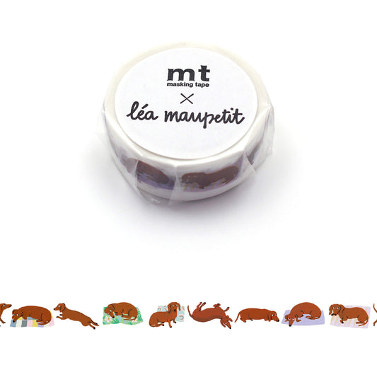 mt × Léa Maupetit Washi Tape - Sausage Dog [15mm] - Washi Tapes