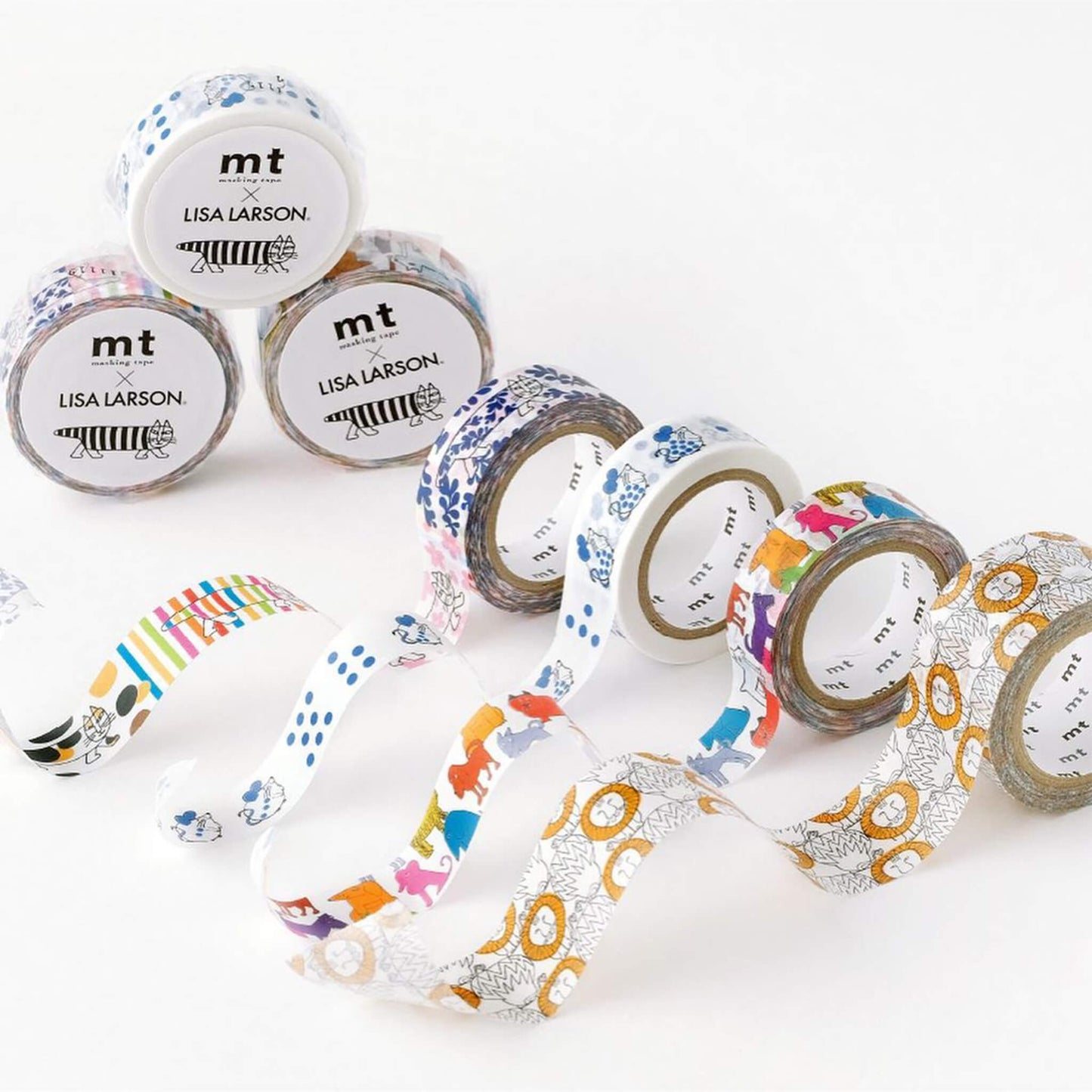 MT × Lisa Larson Washi Tape - Colorful Dog [15mm Width] - Washi Tapes