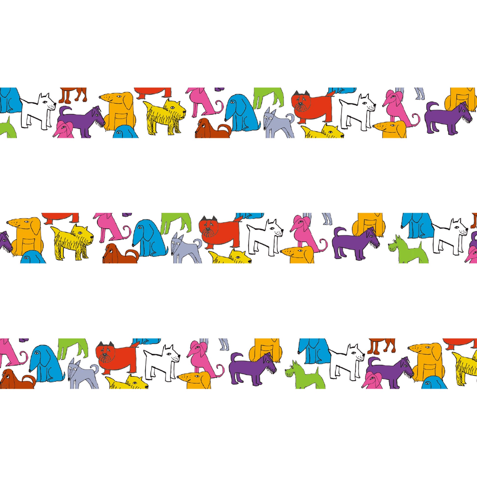 MT × Lisa Larson Washi Tape - Colorful Dog [15mm Width] - Washi Tapes