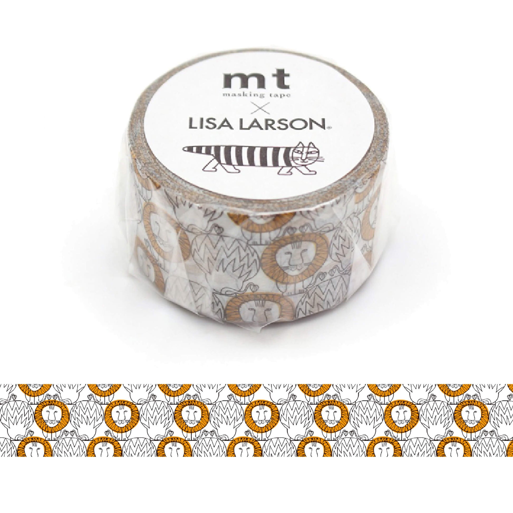 MT × Lisa Larson Washi Tape - Lion [25mm Width] - Washi Tapes