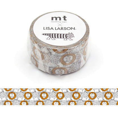 MT × Lisa Larson Washi Tape - Lion [25mm Width] - Washi Tapes