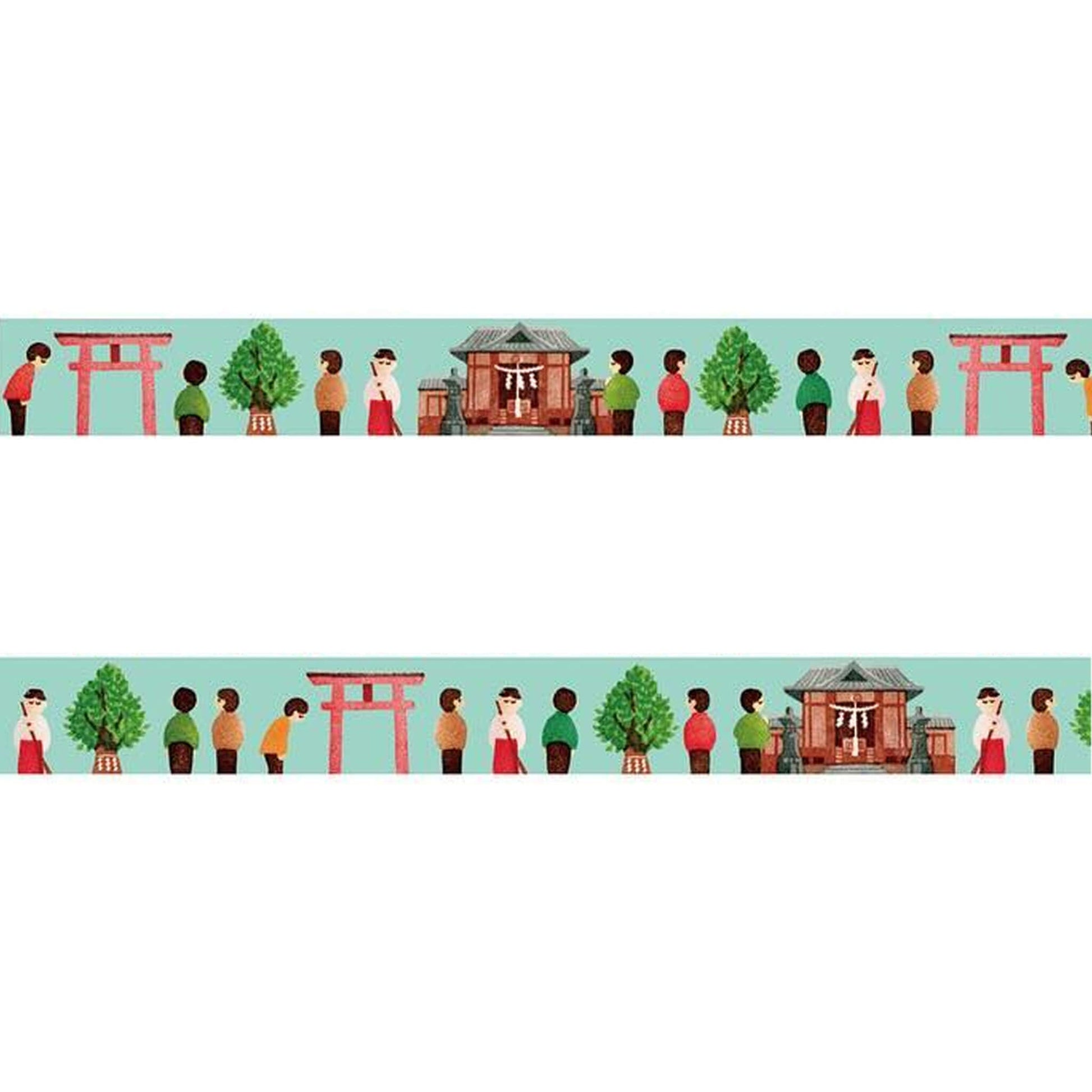 mt × Maruichikyu Washi Tape - Japanese Tradition - Shrine Visit [15mm] - Washi Tapes