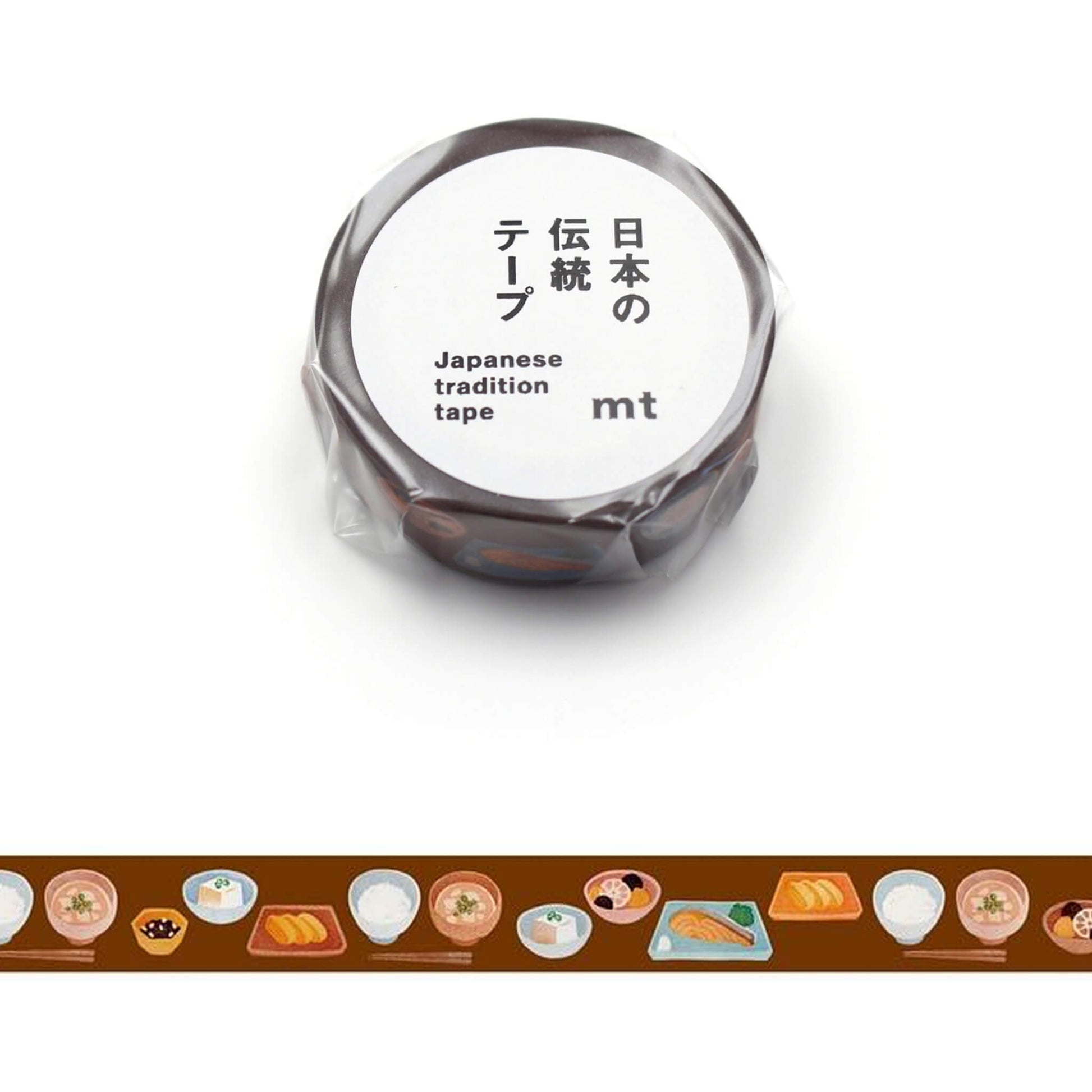 mt × Maruichikyu Washi Tape - Japanese Tradition - Washoku [15mm] - Washi Tapes