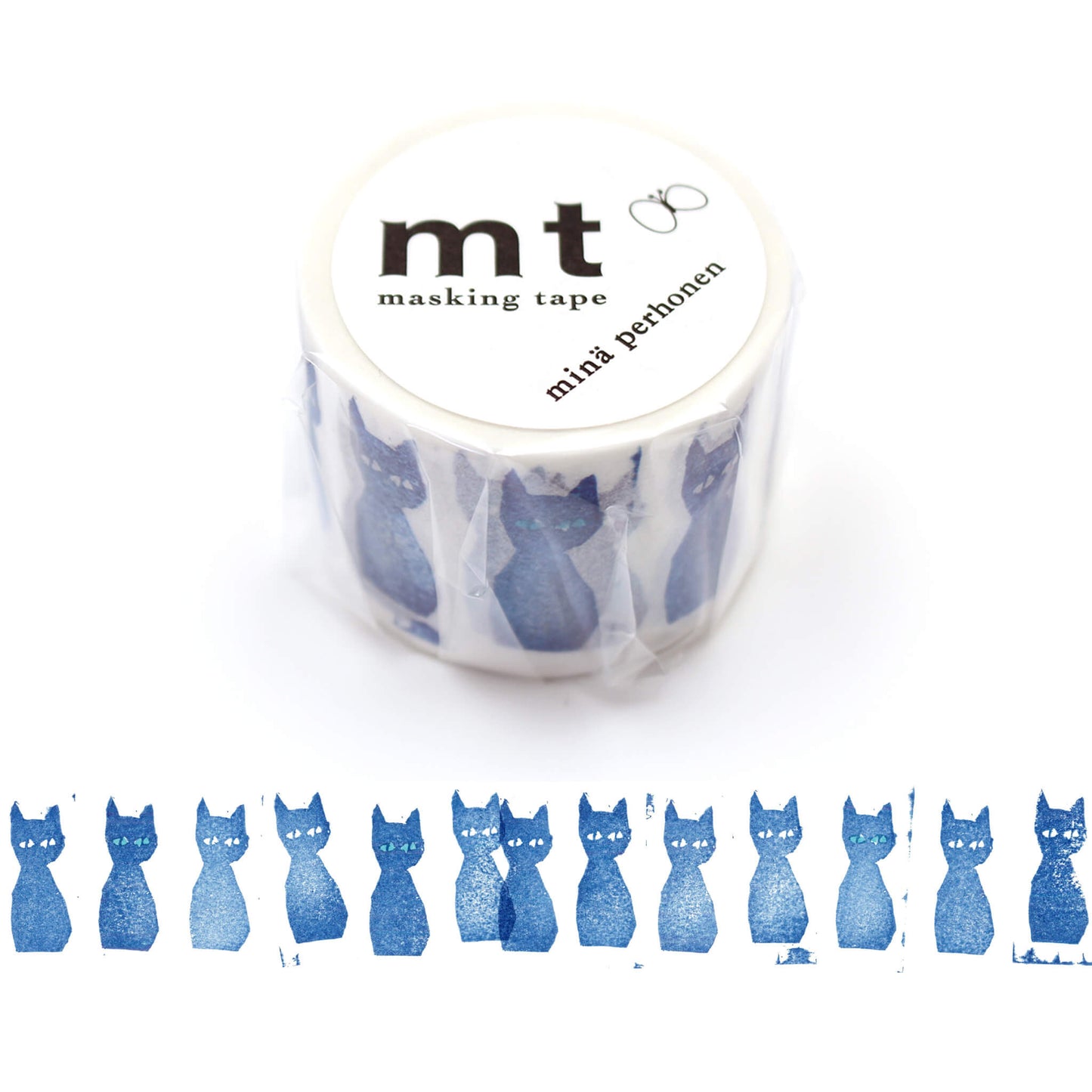 mt × minä perhonen Washi Tape - Ao Neko [35mm] - Washi Tapes
