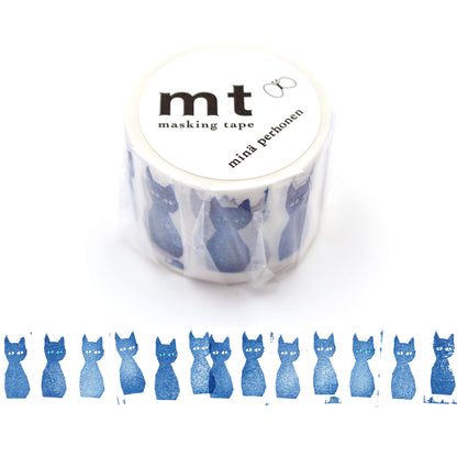 mt × minä perhonen Washi Tape - Ao Neko [35mm] - Washi Tapes