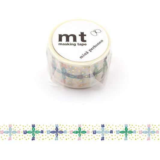 mt × minä perhonen Washi Tape - Blooming Day [24mm] - Washi Tapes