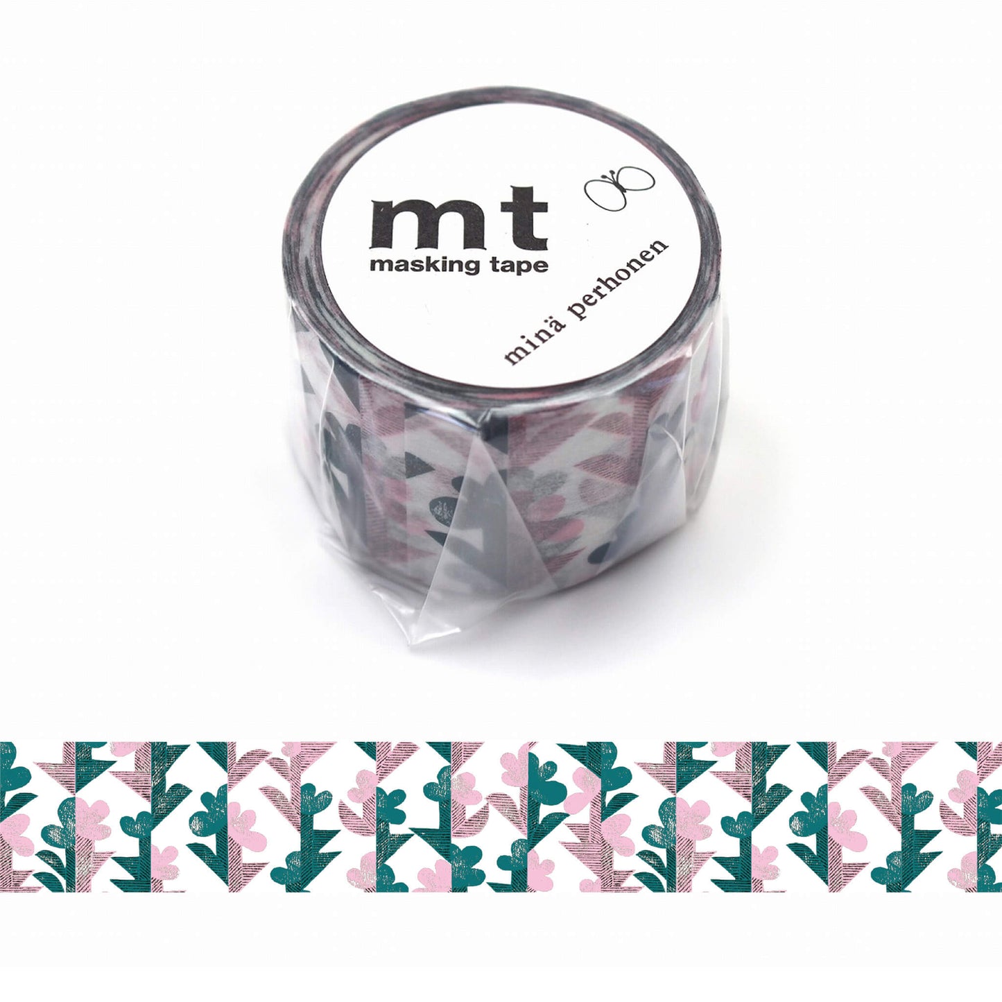 mt × minä perhonen Washi Tape - Twin Flower [30mm] - Washi Tapes