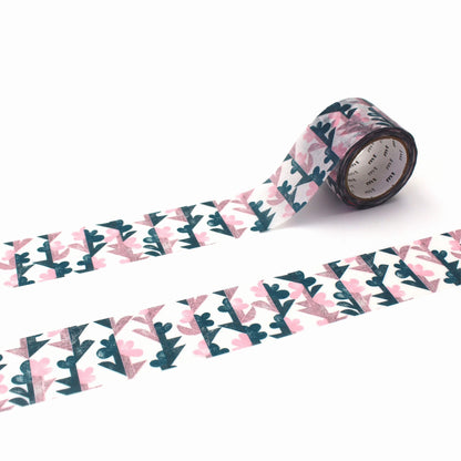mt × minä perhonen Washi Tape - Twin Flower [30mm] - Washi Tapes