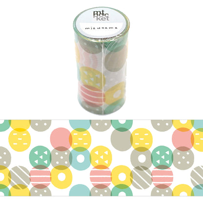 MT × Mizutama Pocket Washi Tape - Various Circles [75mm Width] - Masking Tape Books