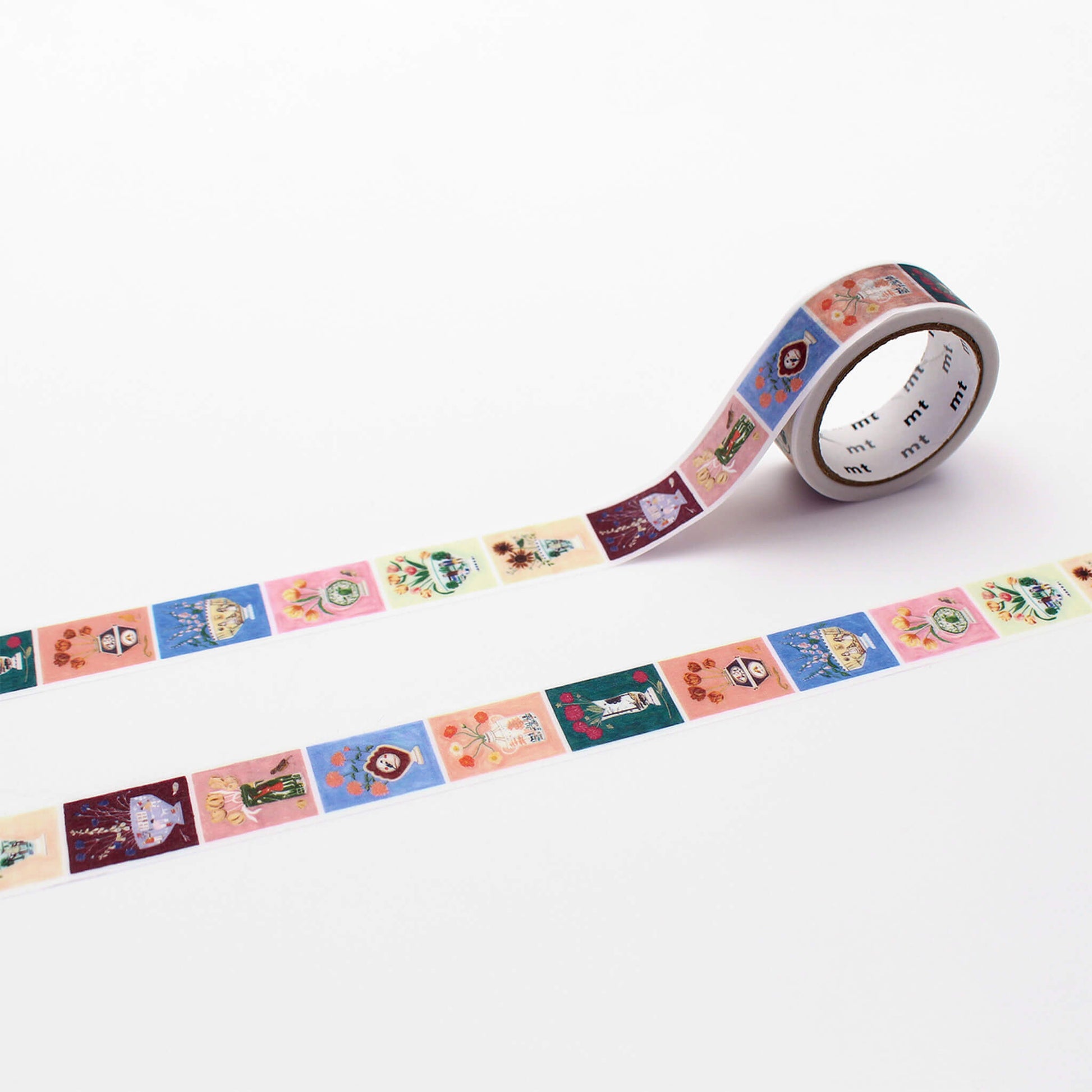 mt × Polly Fern Washi Tape - Flower [15mm] - Washi Tapes