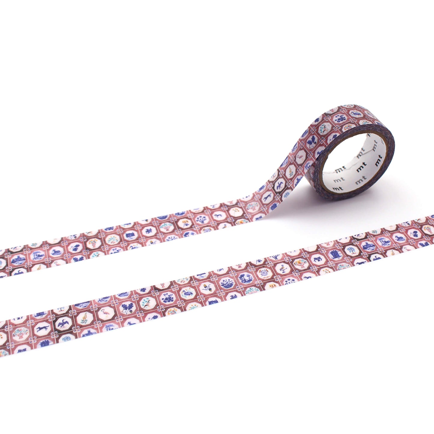 mt × Polly Fern Washi Tape - Tile [15mm] - Washi Tapes