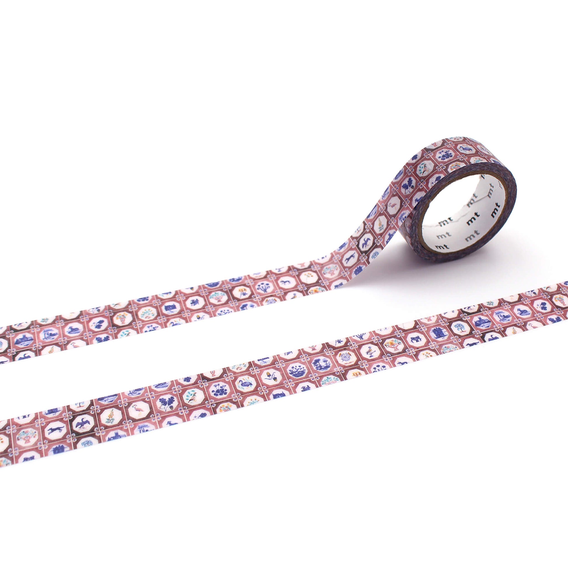 mt × Polly Fern Washi Tape - Tile [15mm] - Washi Tapes
