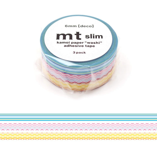 mt slim deco Washi Tape Set of 3 - Line [6mm] - Washi Tapes