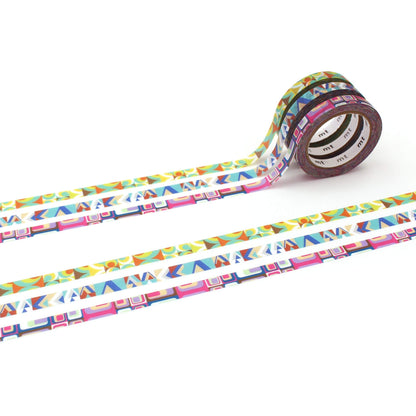 mt slim deco Washi Tape Set of 3 - Retro [6mm] - Washi Tapes