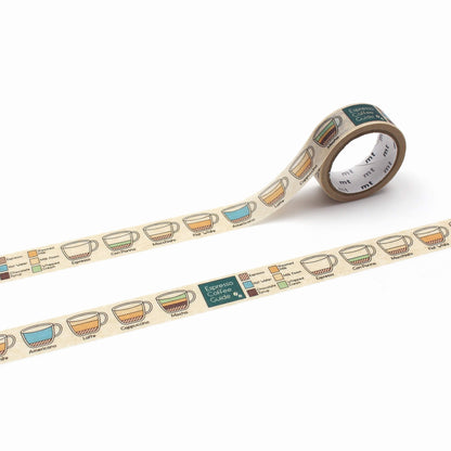 mt upcycle Washi Tape - Espresso Coffee Guide [15mm] - Washi Tapes