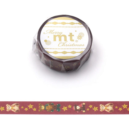 MT Washi Tape Christmas 2025 - Christmas Teddy Bear [15mm] - Washi Tapes