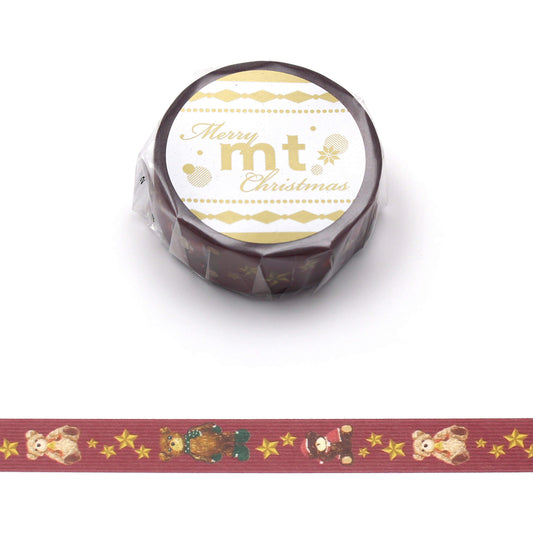 MT Washi Tape Christmas 2025 - Christmas Teddy Bear [15mm] - Washi Tapes