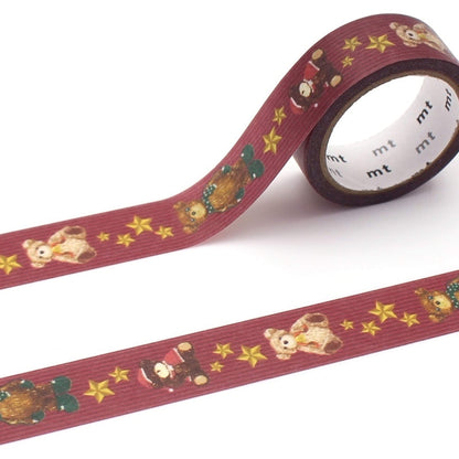MT Washi Tape Christmas 2025 - Christmas Teddy Bear [15mm] - Washi Tapes