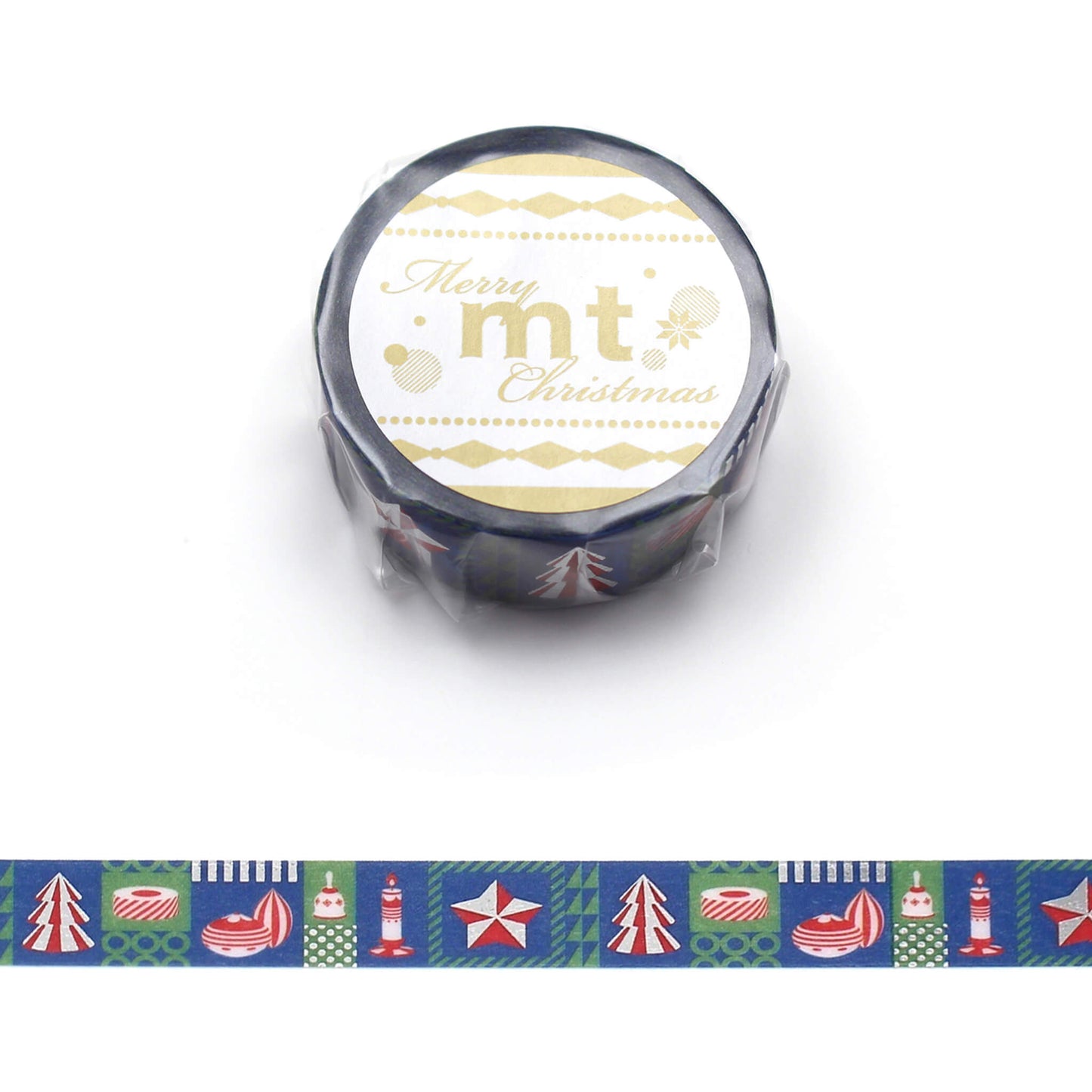 MT Washi Tape Christmas 2025 - Foil Christmas Geometry [15mm] - Washi Tapes