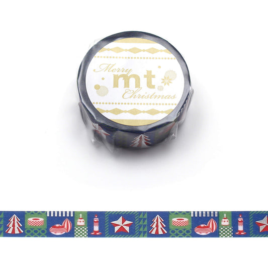 MT Washi Tape Christmas 2025 - Foil Christmas Geometry [15mm] - Washi Tapes