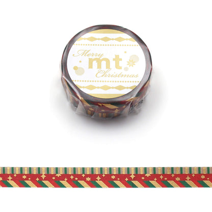 MT Washi Tape Christmas 2025 - Foil Happy Color Pattern [15mm] - Washi Tapes