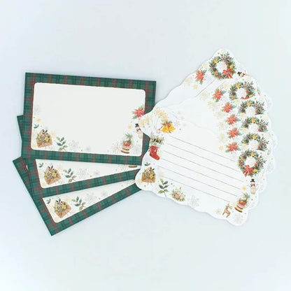 NB Co. Die Cut Christmas letter Set - Happiness - Mini Letter Writing Sets