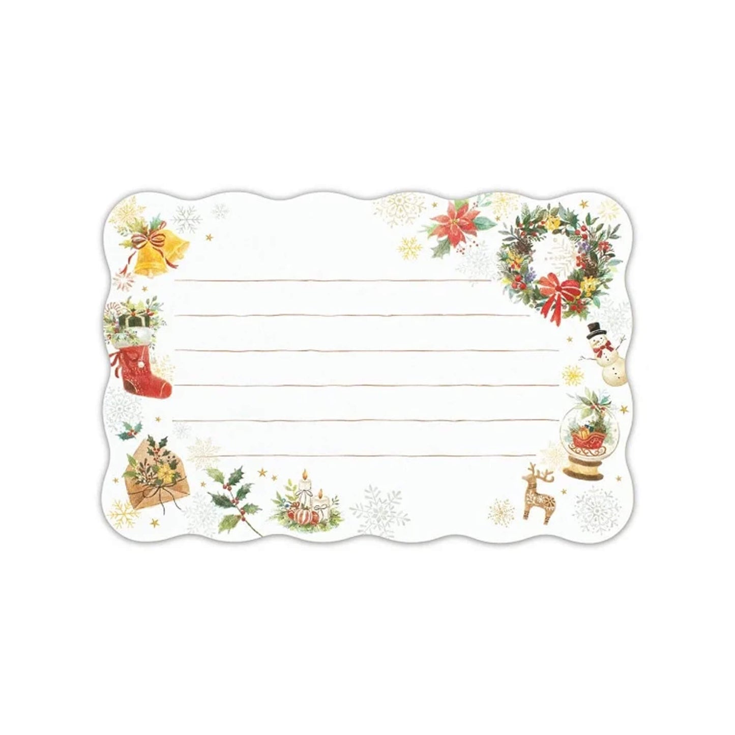 NB Co. Die Cut Christmas letter Set - Happiness - Mini Letter Writing Sets