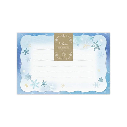 NB Co. Die Cut Winter letter Set - Snowflake - Mini Letter Writing Sets