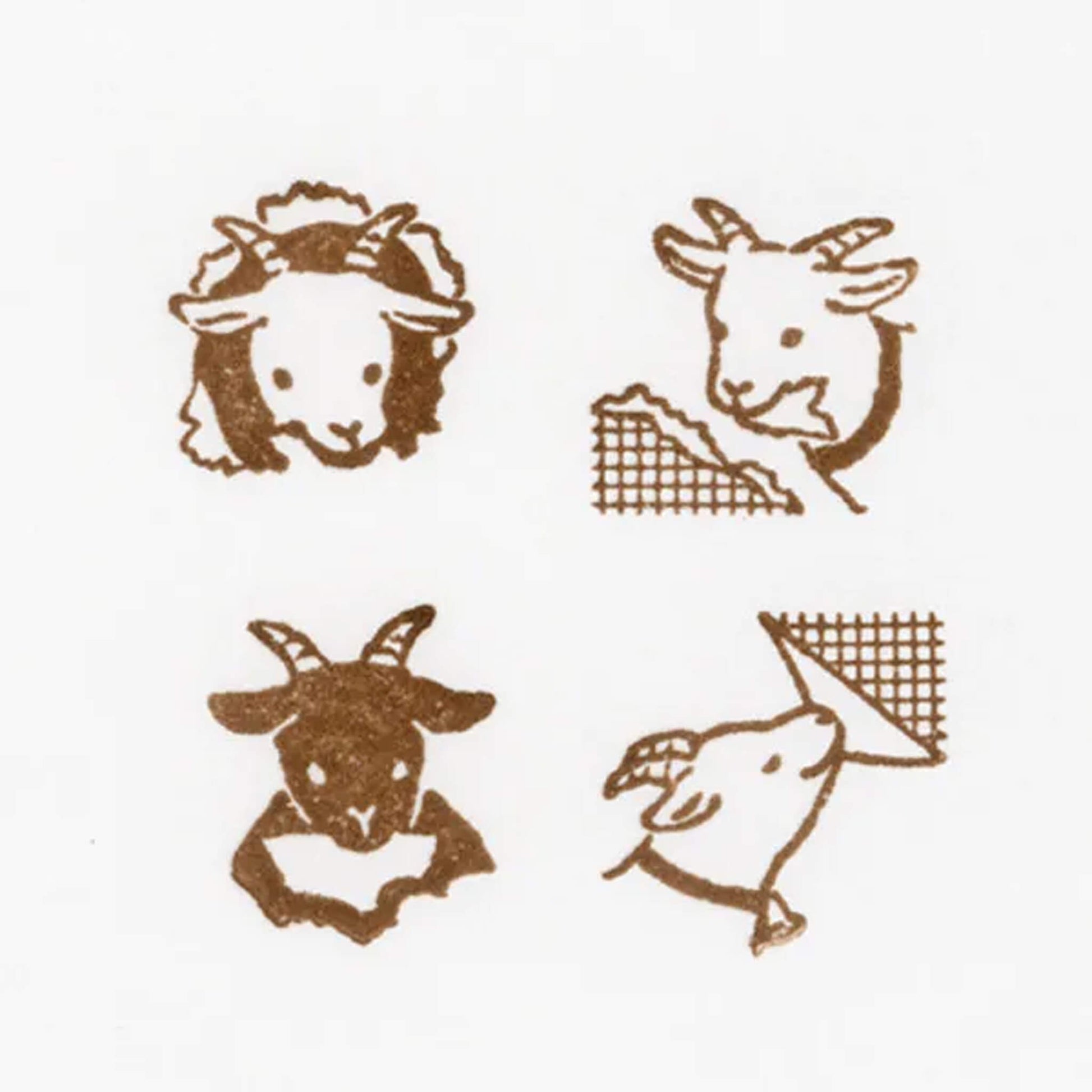 NB Wooden Stamp Mischief in the Margin - Goat - Rubber Stamps