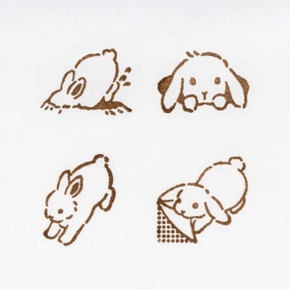 NB Wooden Stamp Mischief in the Margin - Rabbit - Rubber Stamps